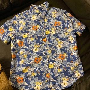 Blue floral shirt